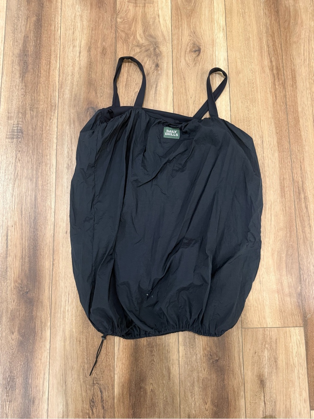 Daily Drills Black Adjustable-Hem Cami